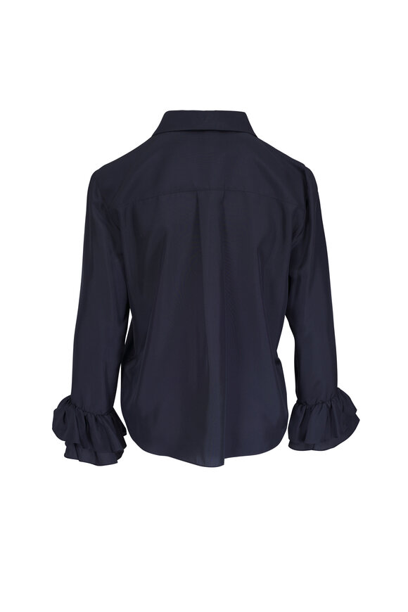 Zimmermann - Dancer Frill Black Floral Top | Mitchell Stores