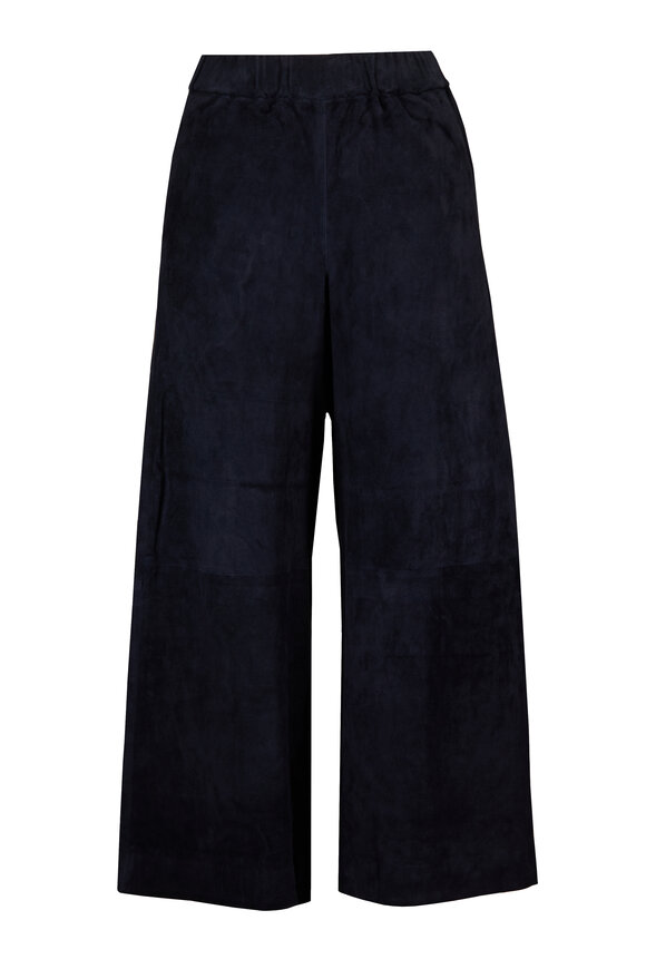 SPRWMN Culottes Marine Suede Cropped Pant - view 1