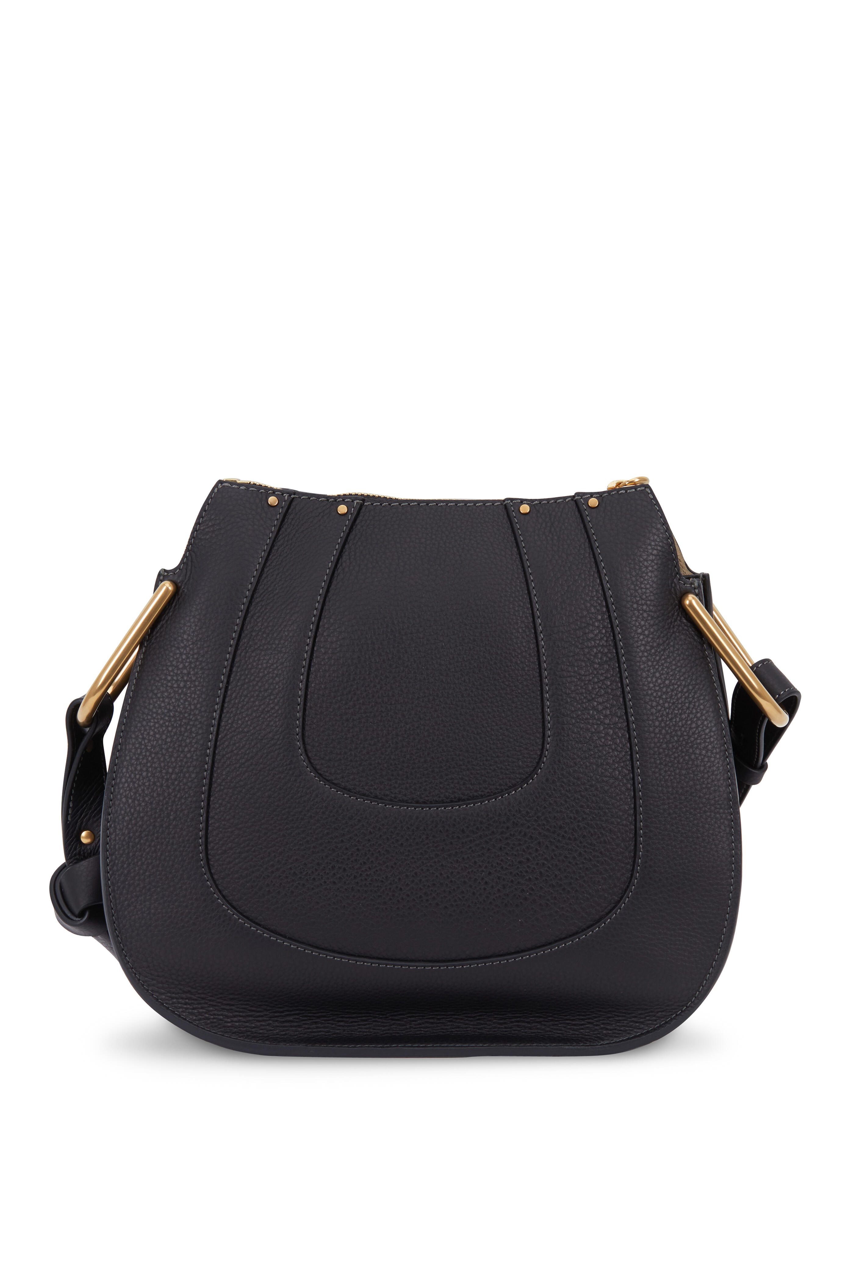 Chloé - Hayley Black Leather Convertible Hobo Bag