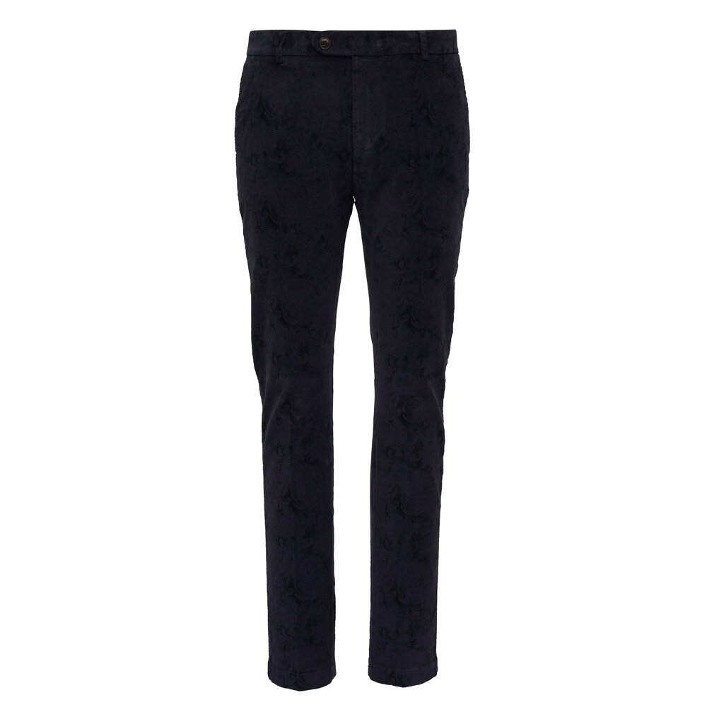 Barmas - Navy Subtle Print Pant | Mitchell Stores