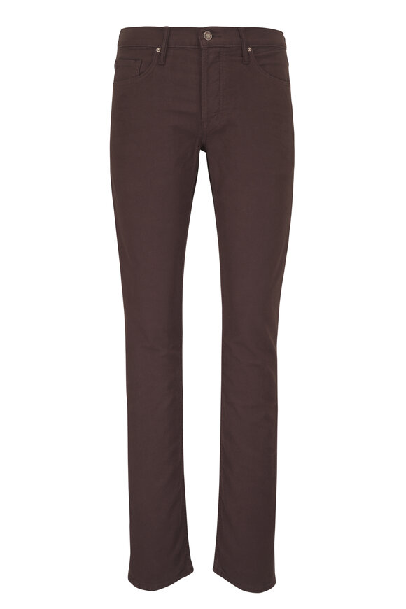 Tom Ford Dark Cognac Moleskin Denim Five Pocket Pant - view 1