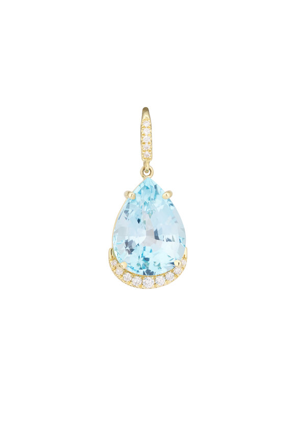 Lauren K 18k Yellow Gold Lana Blue Topaz Earring - view 2