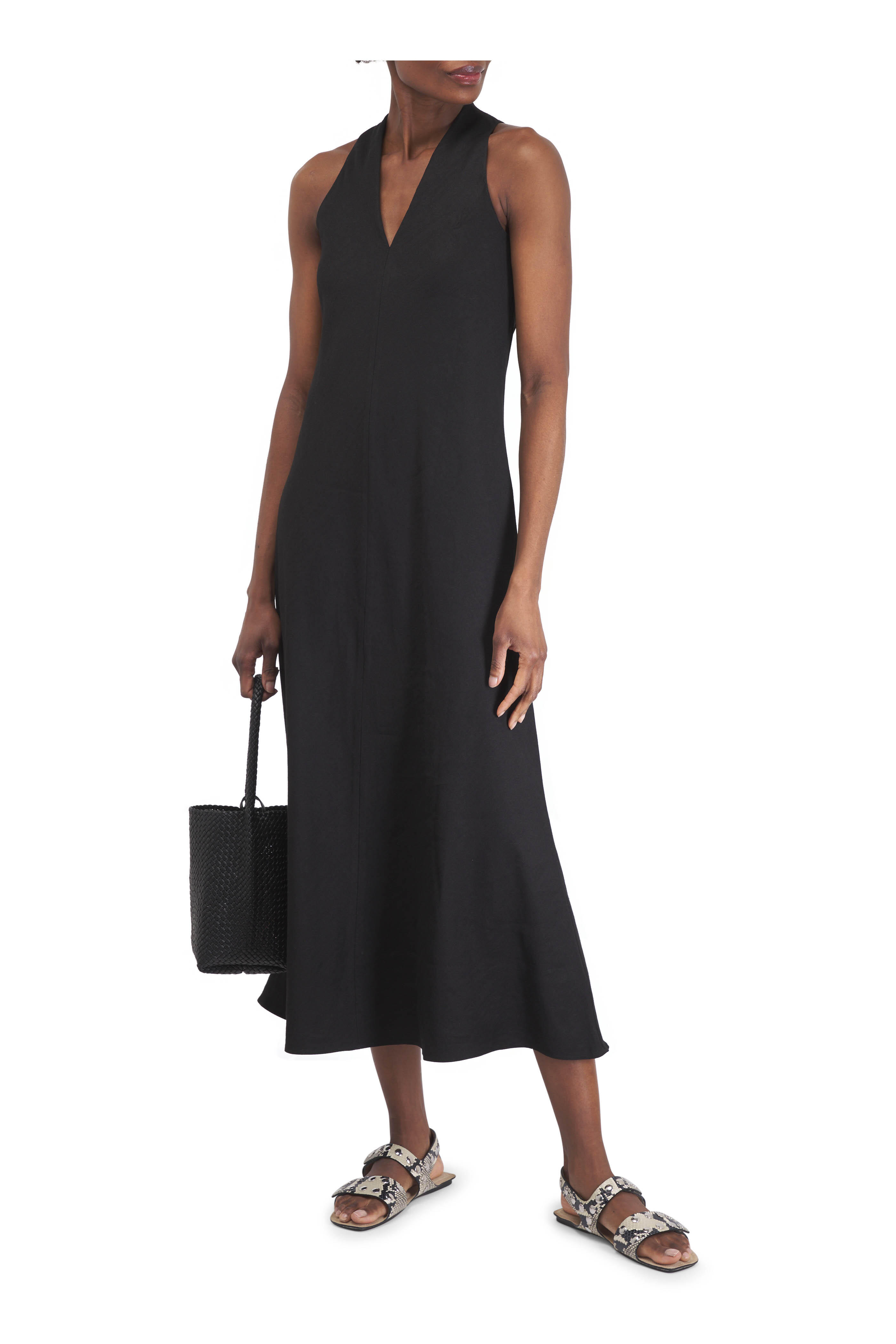 The Row - North South Black Ang Woven Leather Small Tote