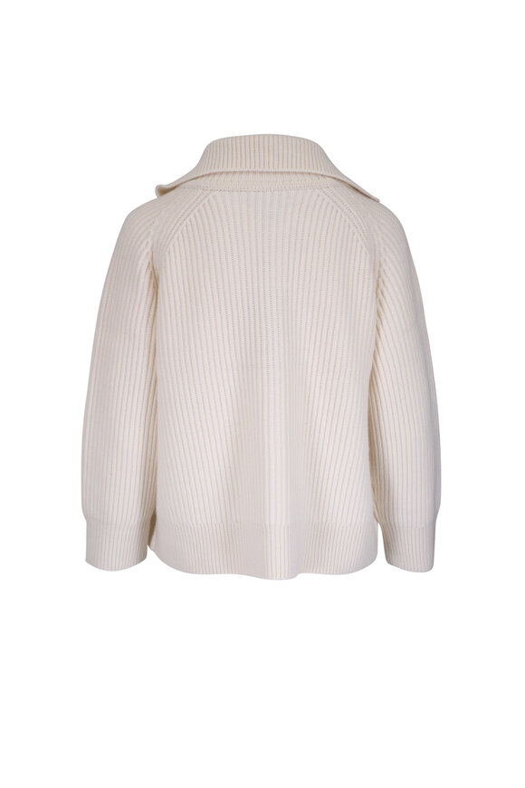 Nili Lotan Deryl Ivory Chunky Rib Cardigan - view 4