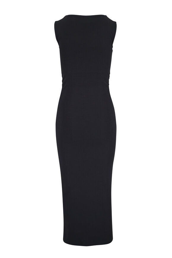 Veronica Beard Charissa Black Stretch Cotton Midi Dress - view 2