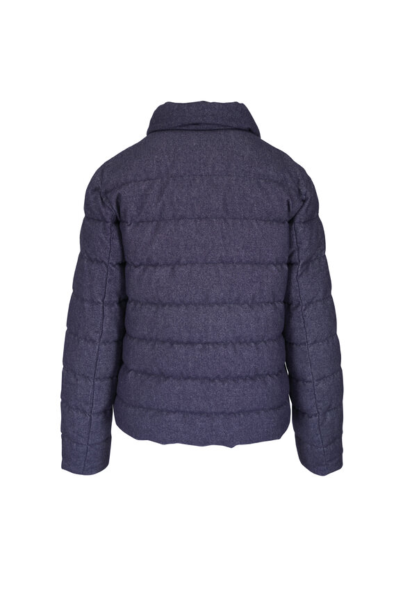 Moncler Bessettez Navy Blue Cotton Down Jacket - view 4