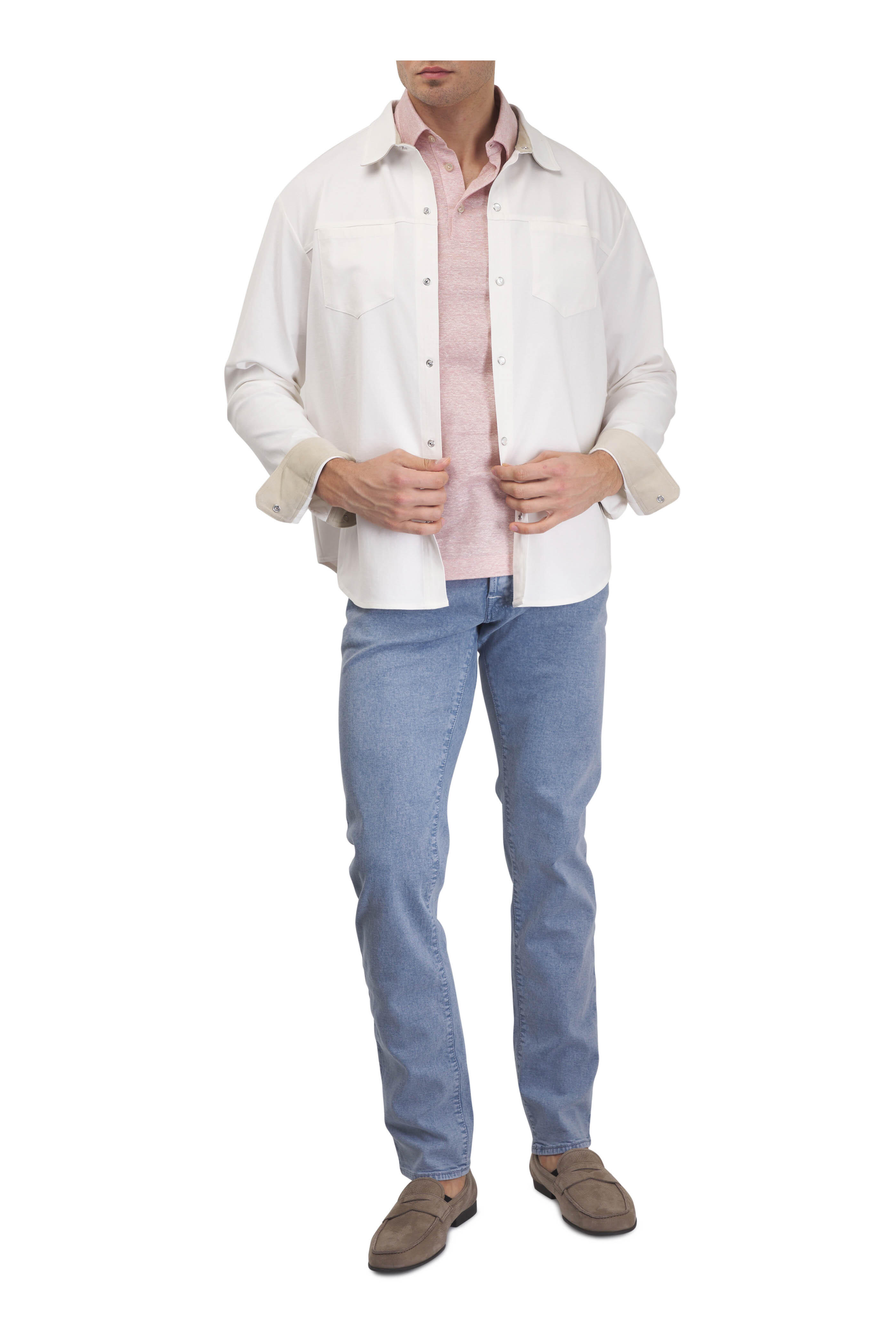 Marco Pescarolo - Zeus White Cotton Overshirt