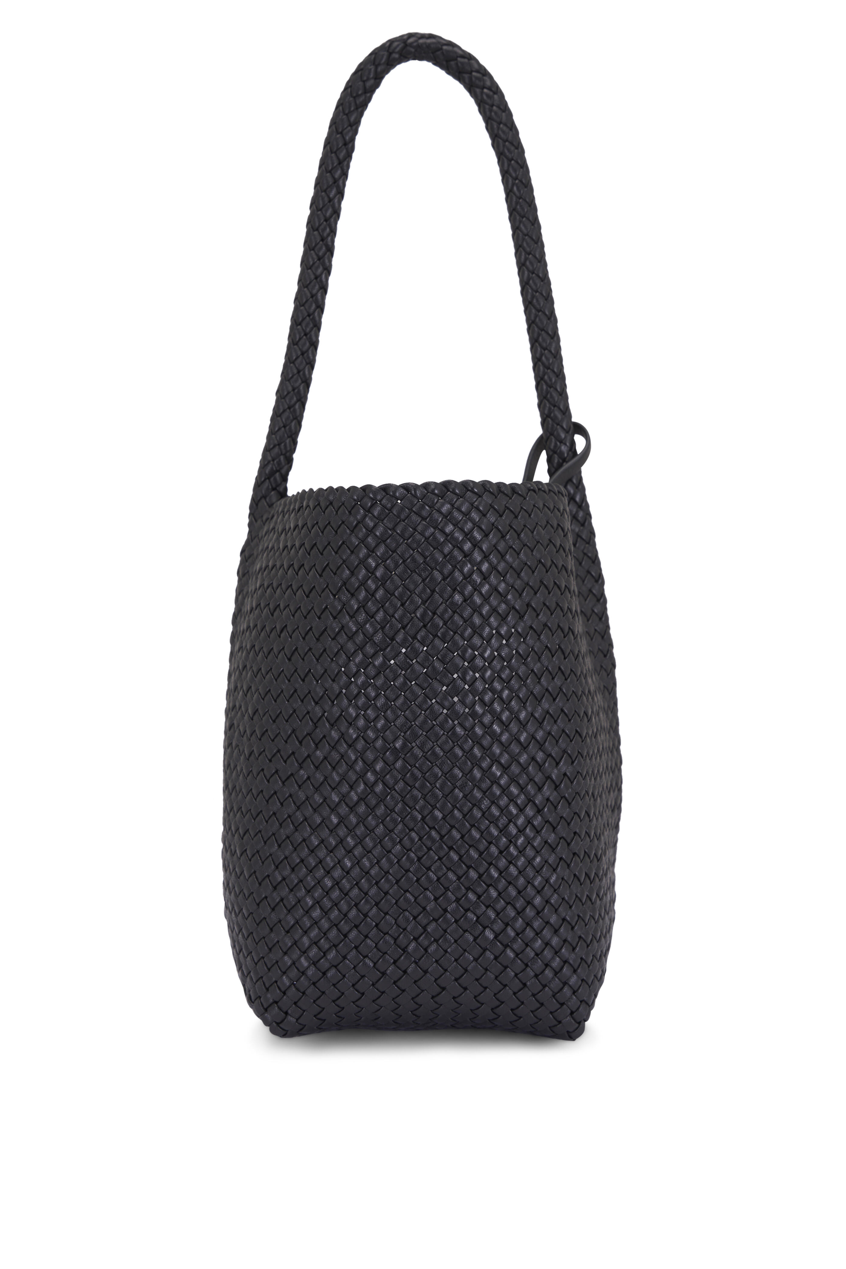 The Row - North South Black Ang Woven Leather Small Tote