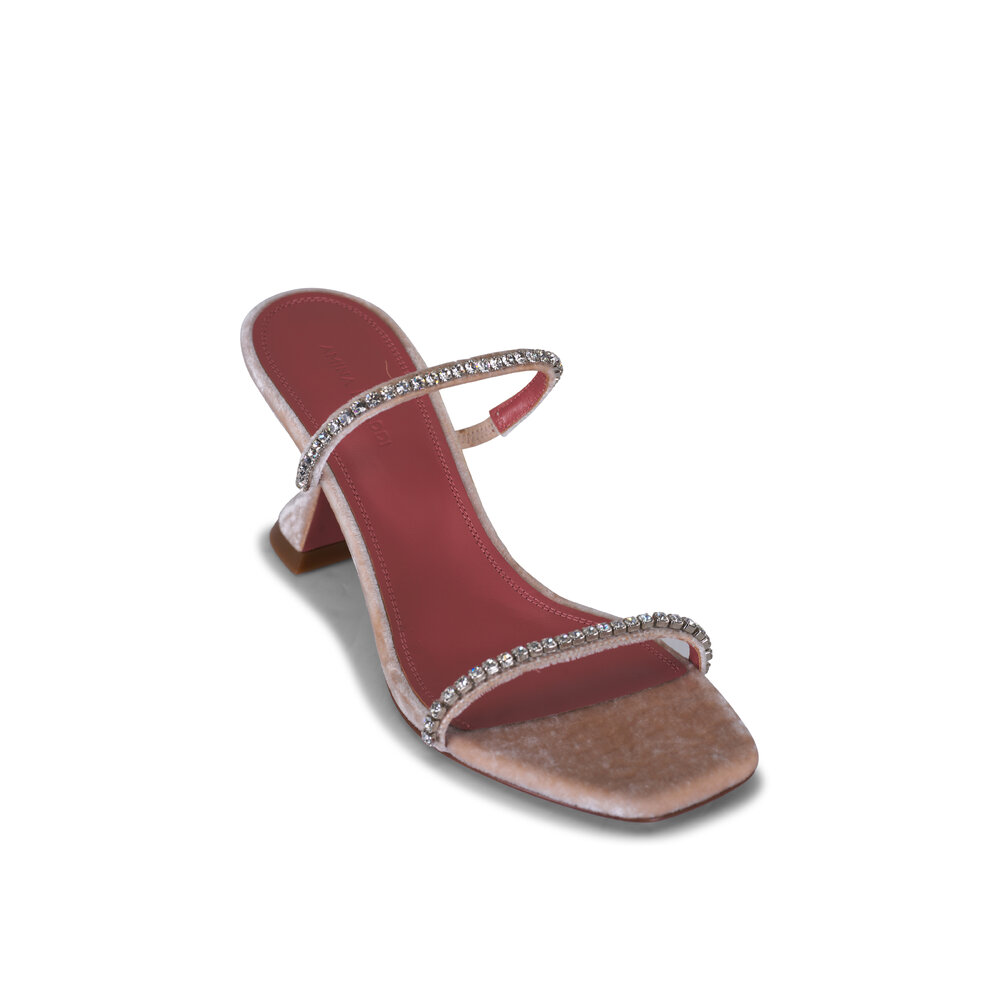 【関税込み】Amina Muaddi ピンク Glida ヒールサンダル Amina Muaddi | Gilda pink pvc mules | Savannahs