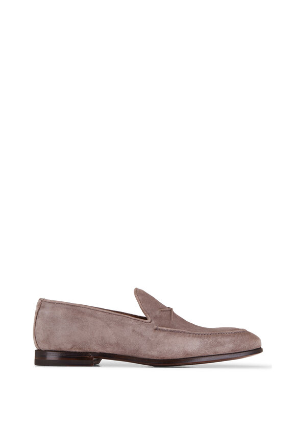 Bontoni - De Bustis Light Gray Suede Loafer