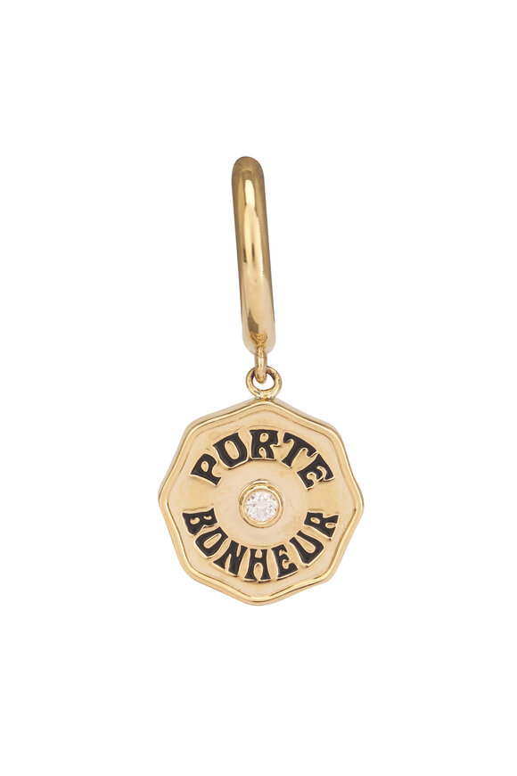 Marlo Laz 14k Yellow Gold Je Porte Bonheur Earring - view 2