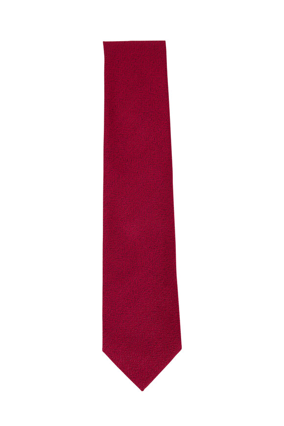 Charvet - Raspberry Textured Silk Necktie