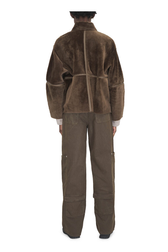 Moncler Brown Heavy Cotton Canvas Cargo Pant - view 3