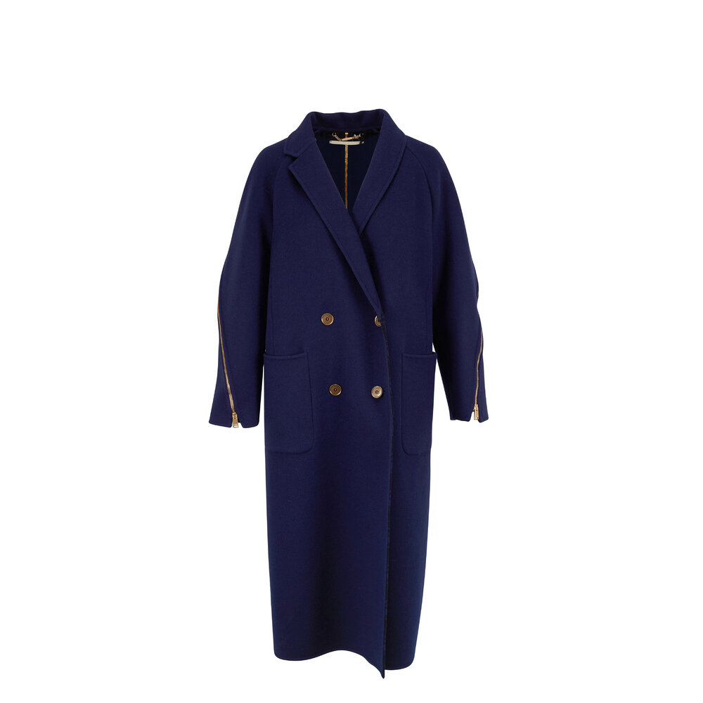 コート FENDI Embroidered Wool Blend Coat Fendi Embroidered Wool Blend Coat in Natural | Lyst
