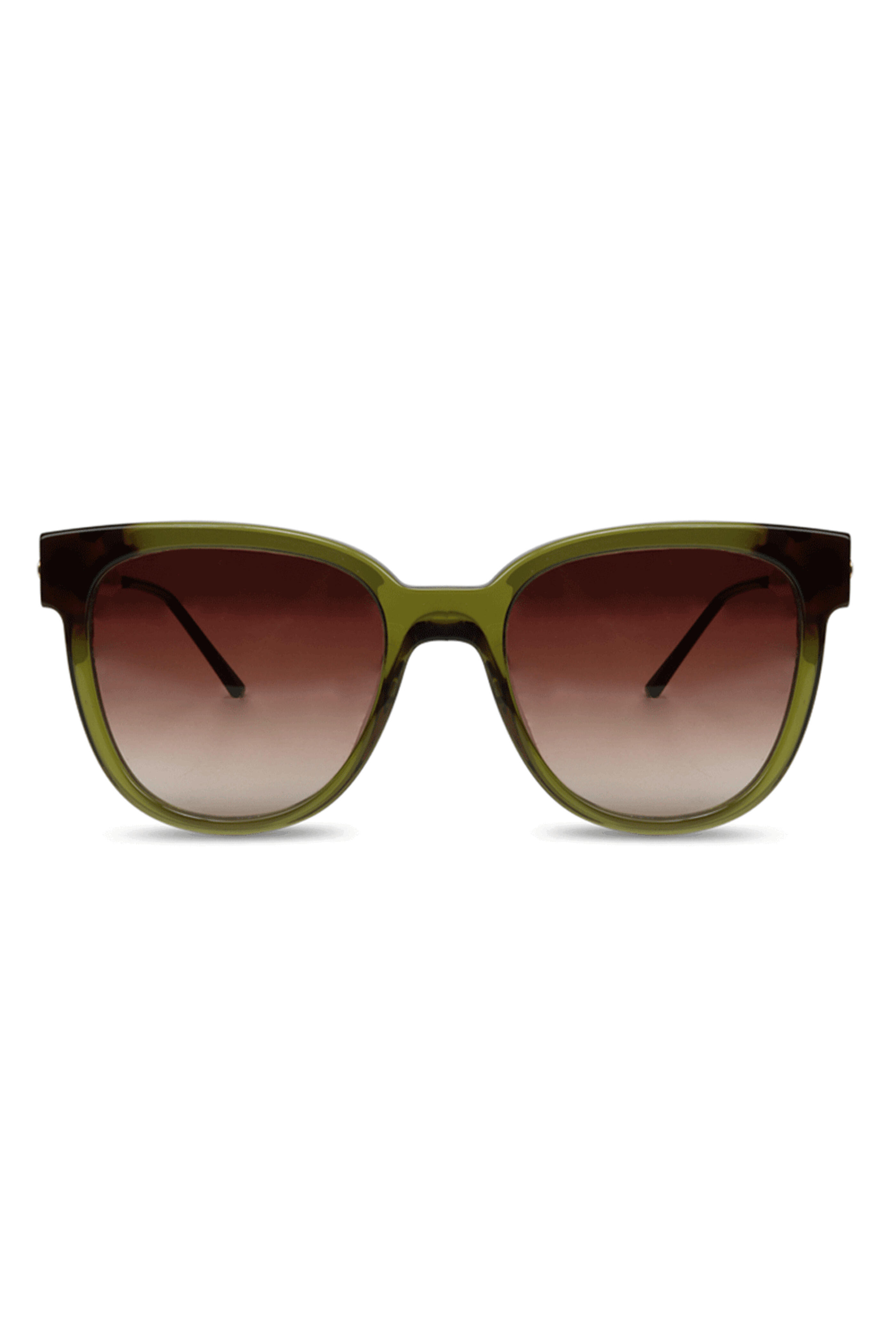 Thierry Lasry - Flashy Cat Eye Sunglasses in Green and Brown