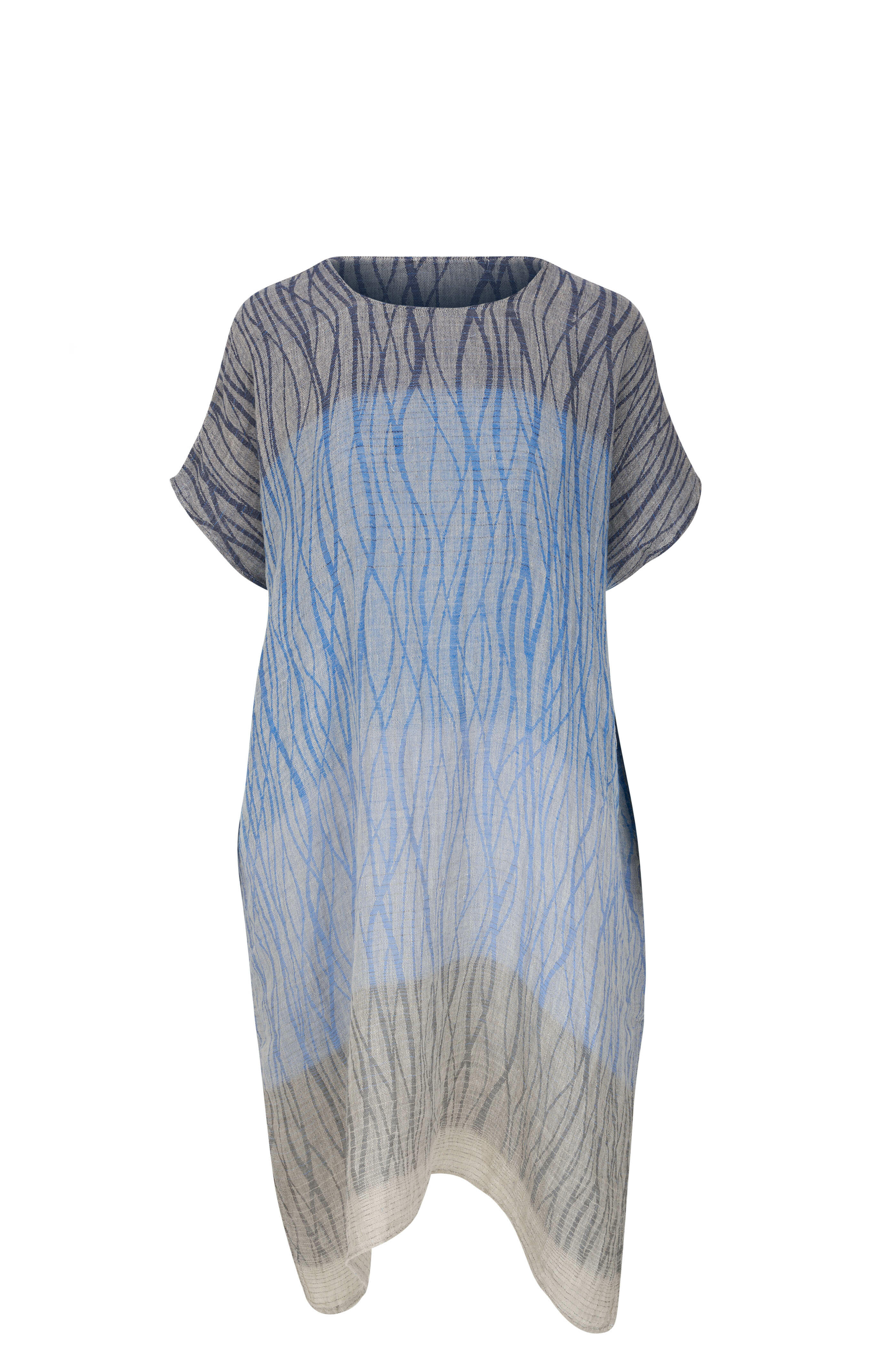 Stella Bianca - Blue Abstract Print Tunic Dress