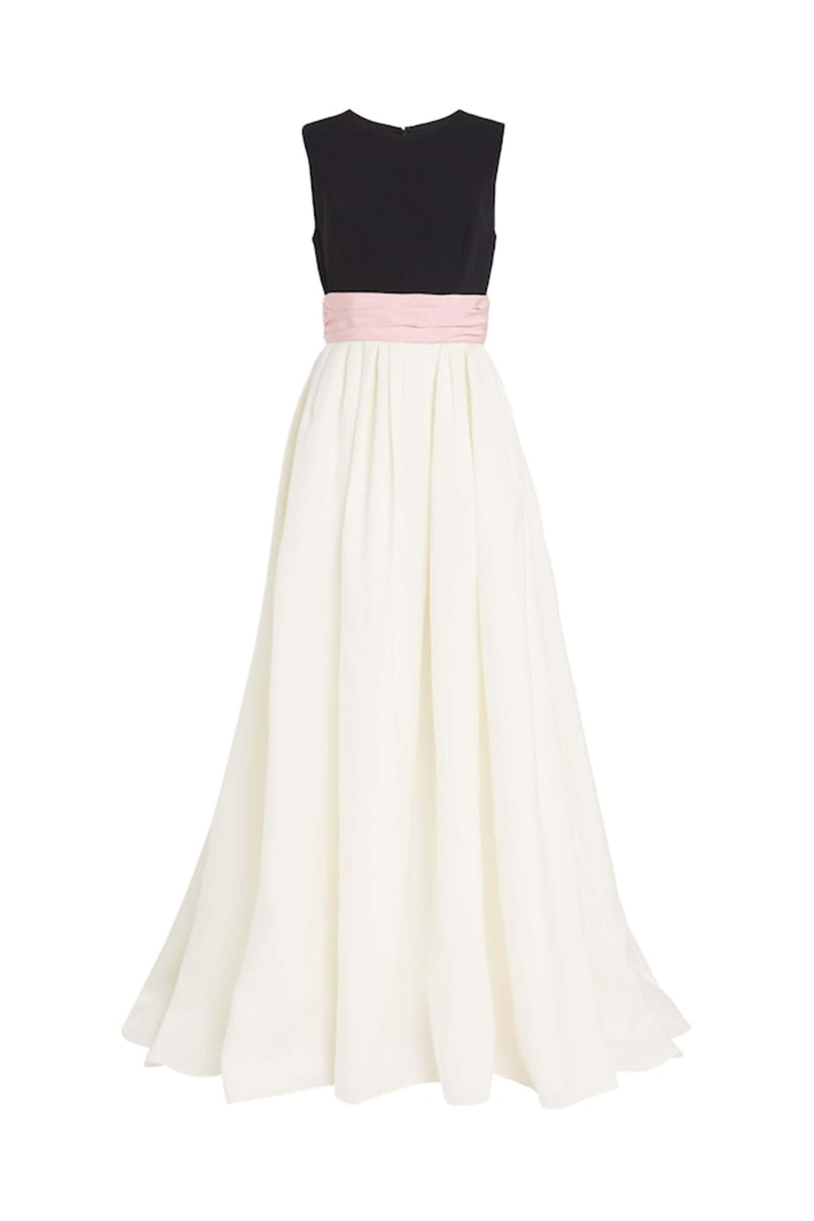 Carolina Herrera - Ivory Sleeveless Cummerbund Dress