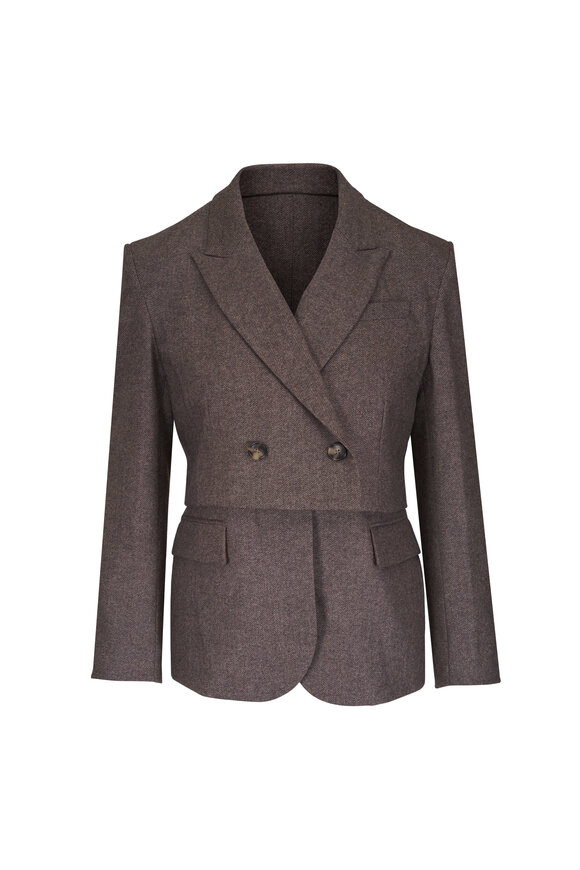 TWP Two Faced Pinecone Melange Wool Flannel Blazer - view 1