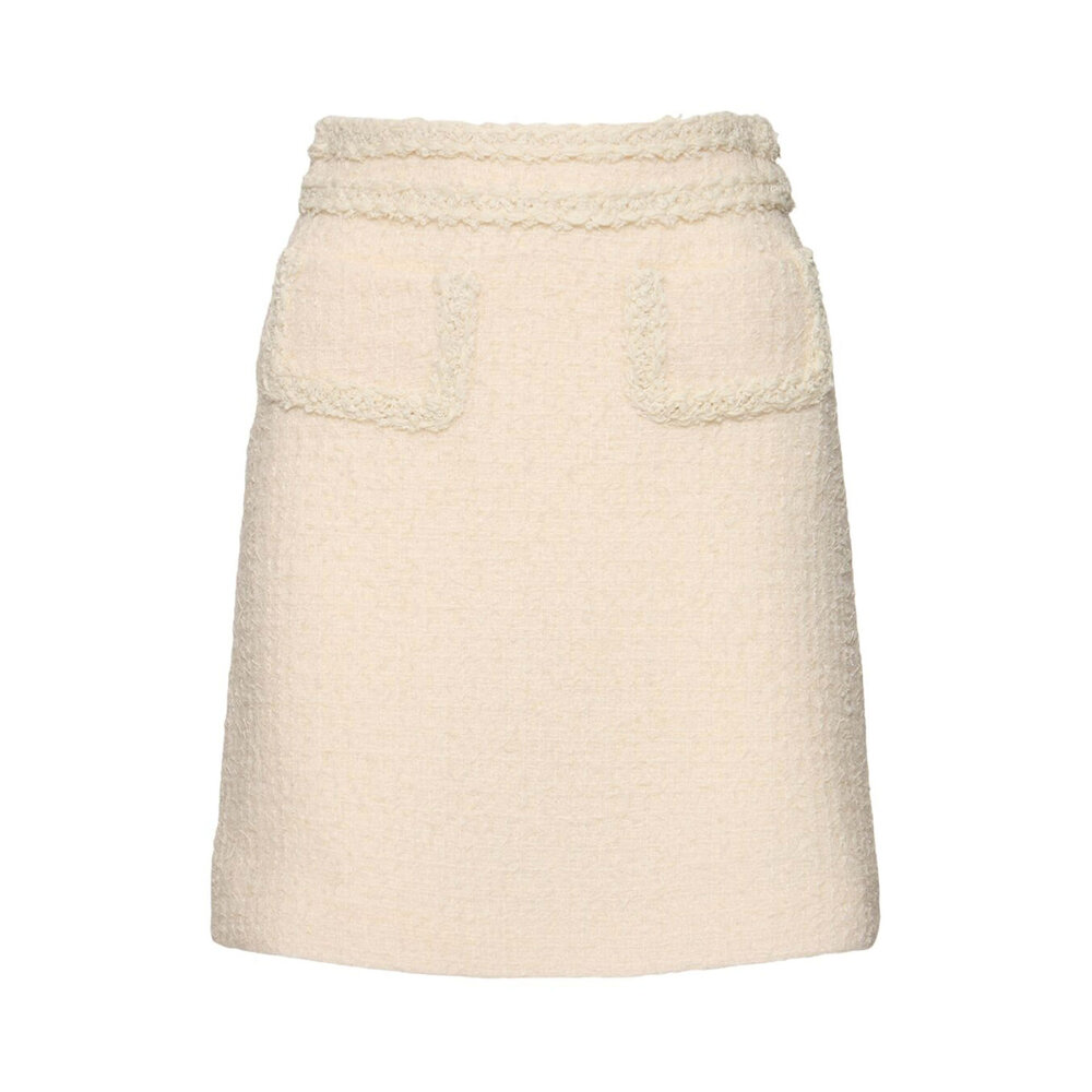 Giambattista Valli - Ivory Boucle Mini Skirt | Mitchell Stores
