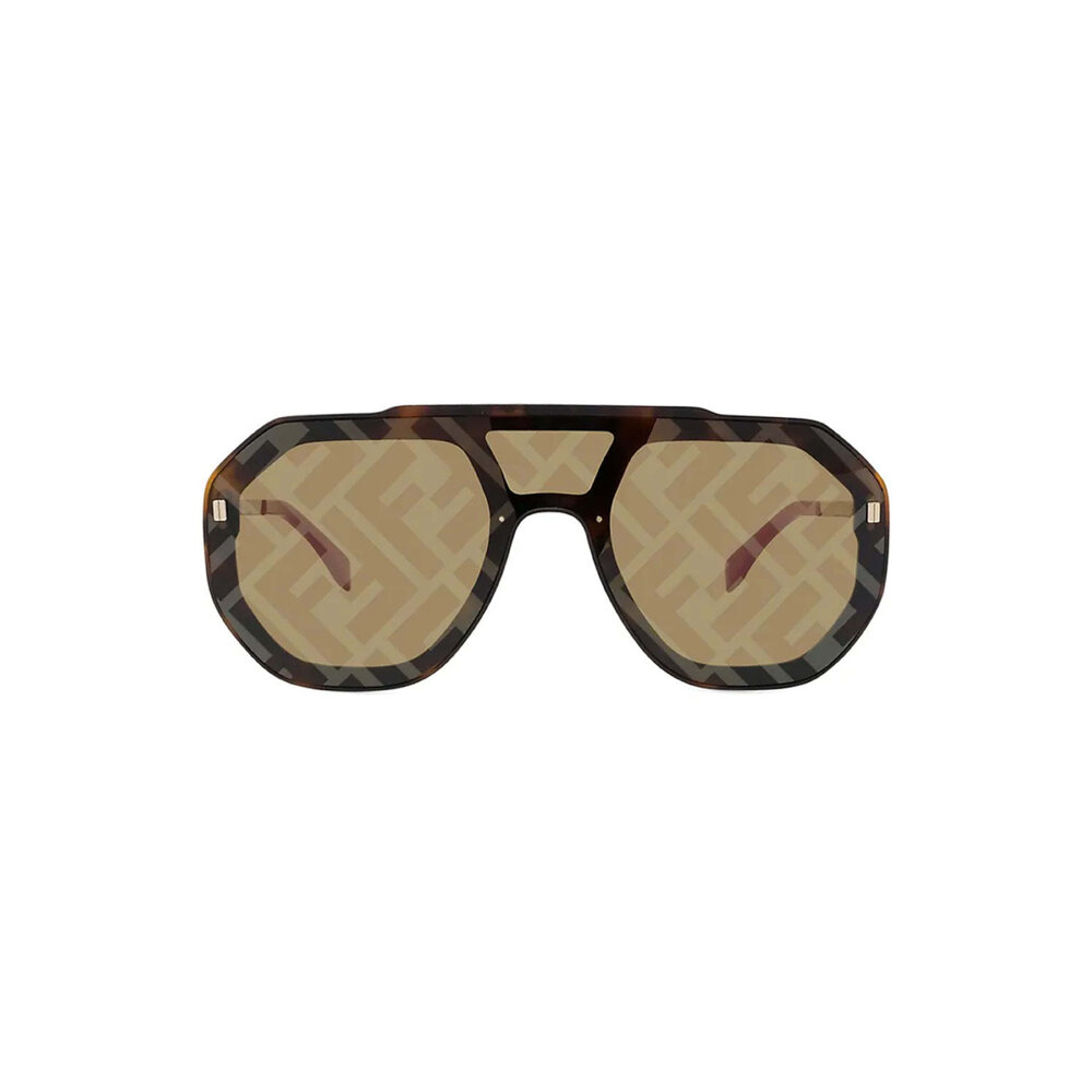 FENDI トータスシェル サングラス Fendi Sunglasses - Pilot Mask Sunglasses in Gold