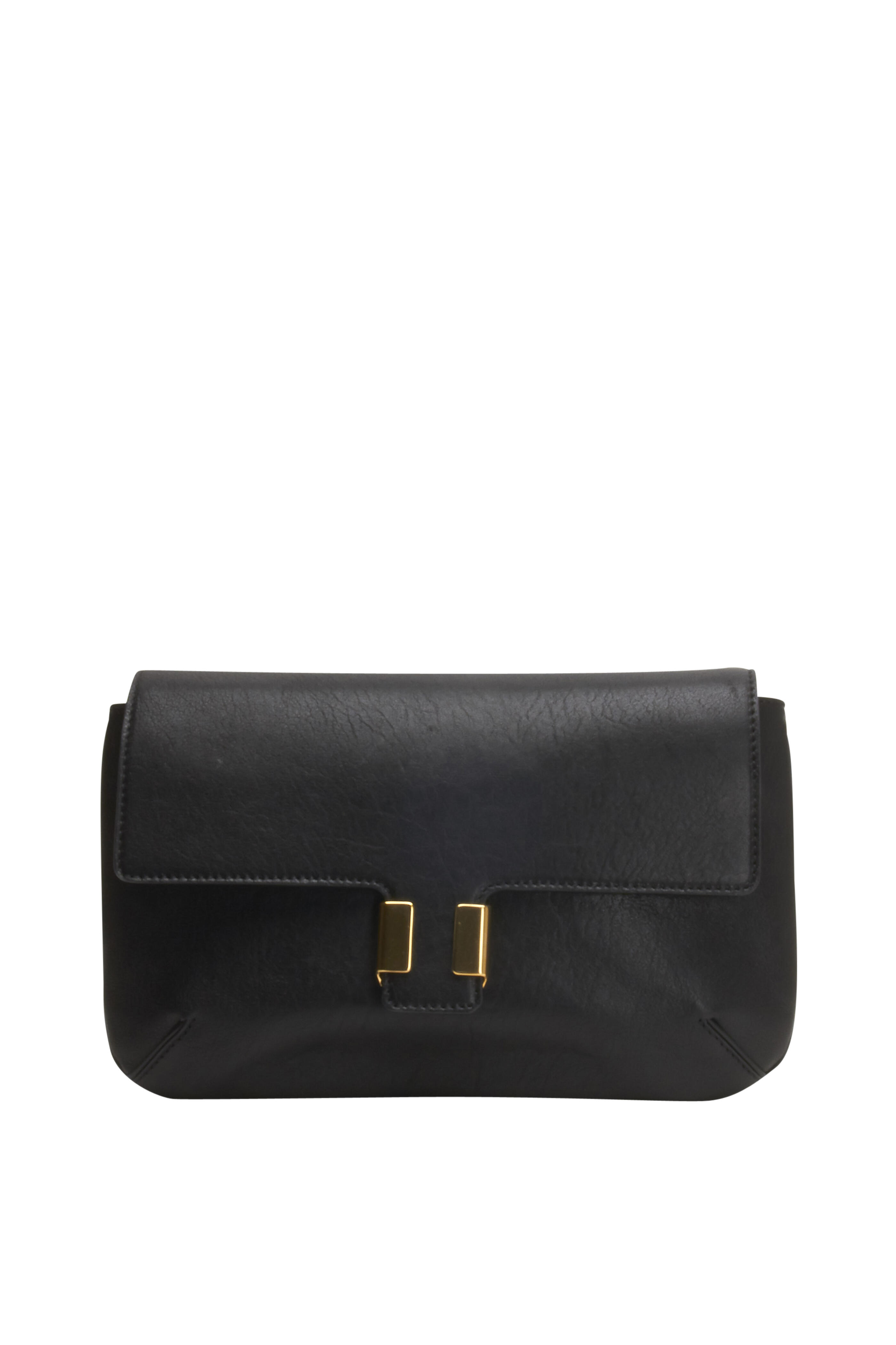 Chloé - Amelia Black Leather Flap Clutch