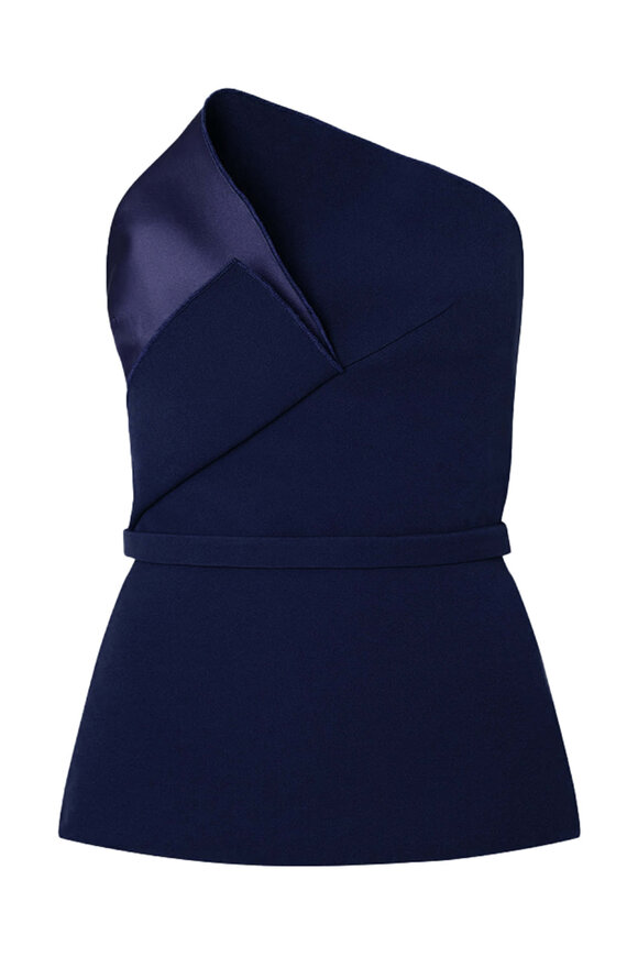 Safiyaa Midnight Strapless Marine Calla Top