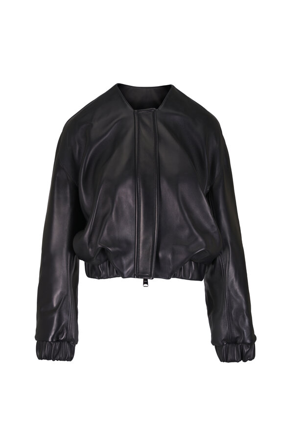Khaite Cordan Black Leather Jacket - view 1