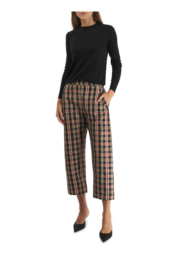 Lafayette 148 New York Black Crewneck Cashmere Sweater - view 2