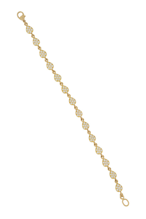 Caroline Ellen 20k Yellow Gold Pave Diamond Tennis Bracelet - view 1
