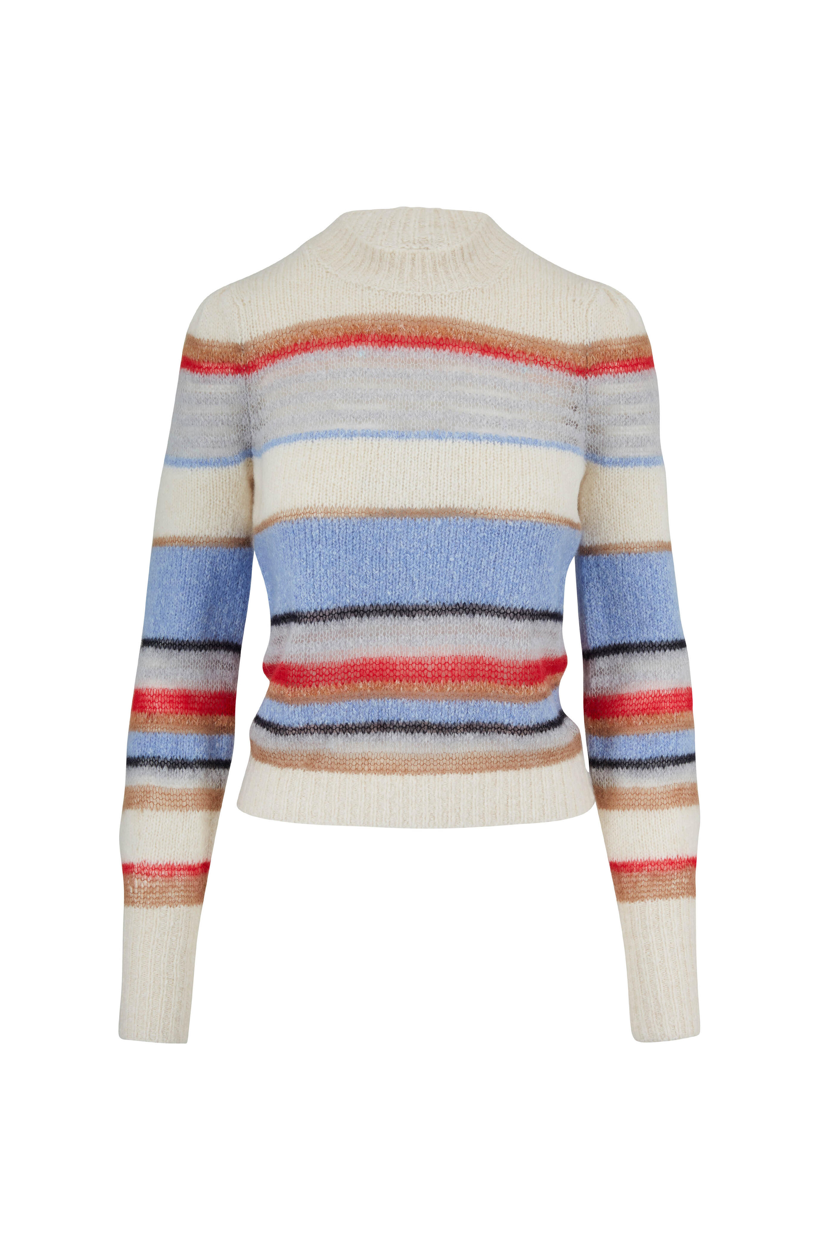 Veronica Beard - Meredith Multi Striped Crewneck Sweater