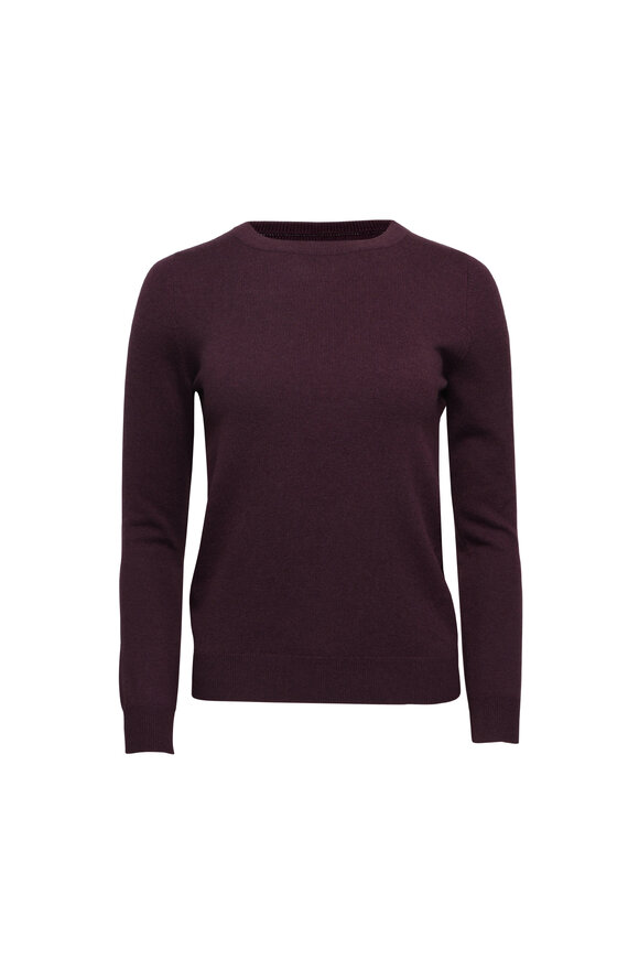 Brunello Cucinelli - Mulberry 2 Ply Cashmere V-Neck Sweater