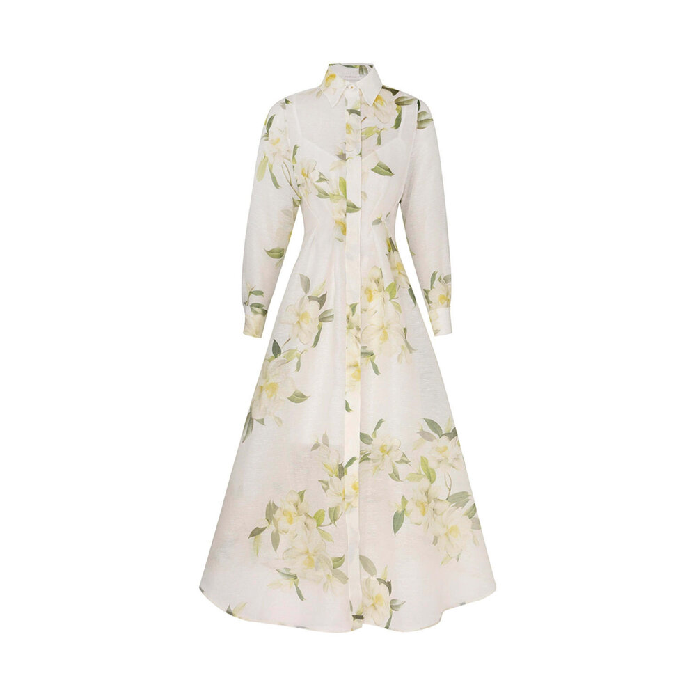 zimmermann white dress long sleeves ZIMMERMANN draped Dress Rebellion