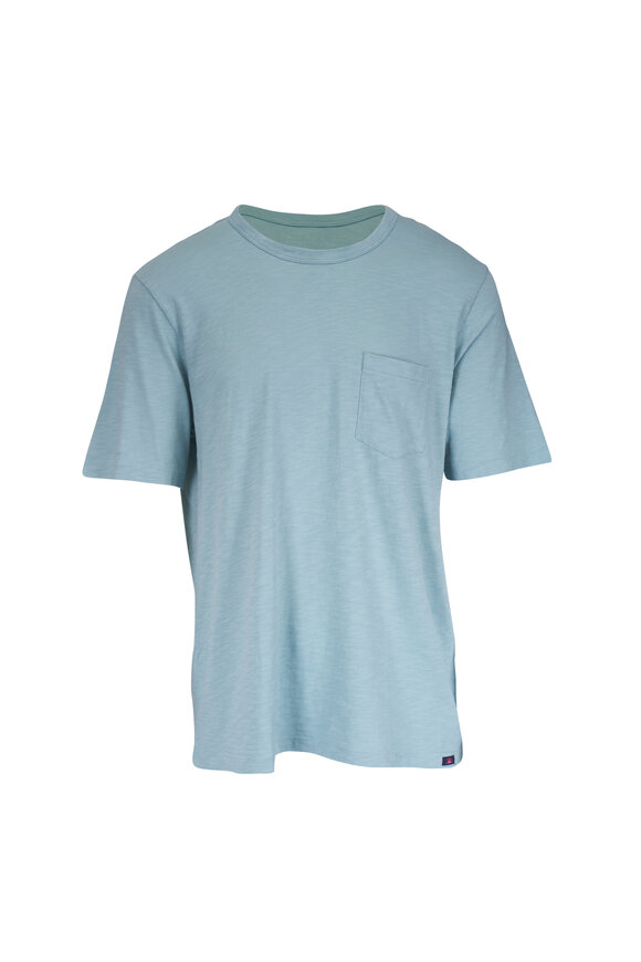 Faherty Brand Sunwashed Hull Teal Pocket T-Shirt