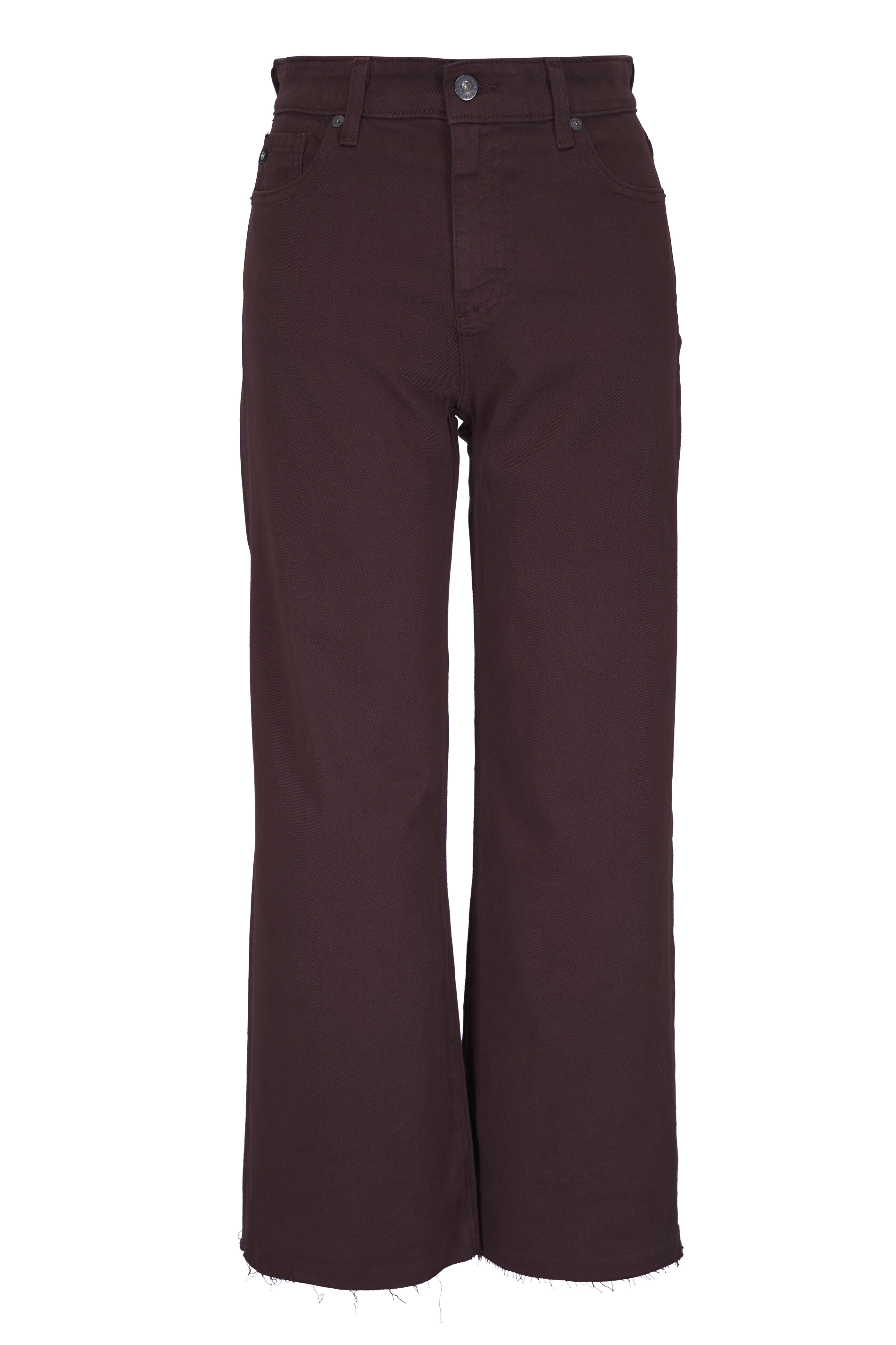 AG - Saige Brown Crop Wide Leg Jean