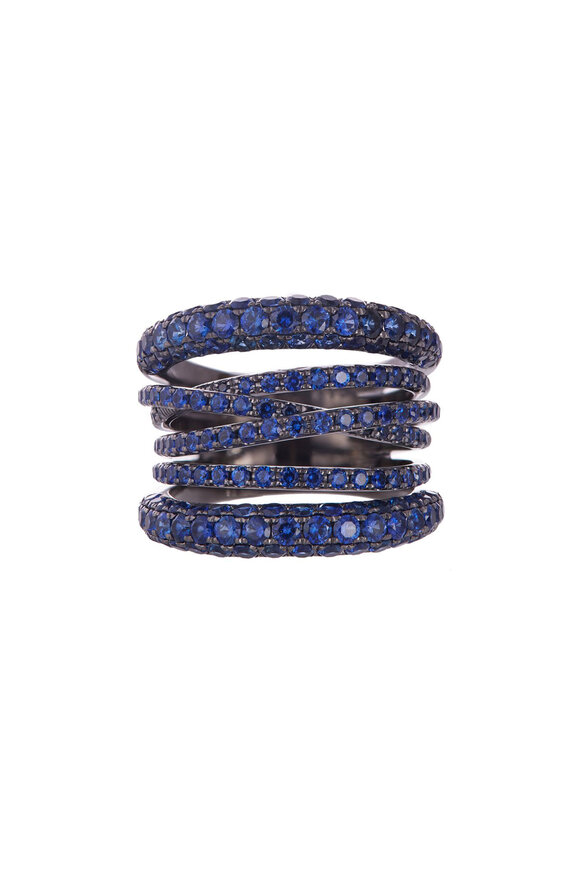 Sidney Garber Scribble Bluest Blue Sapphire Ring