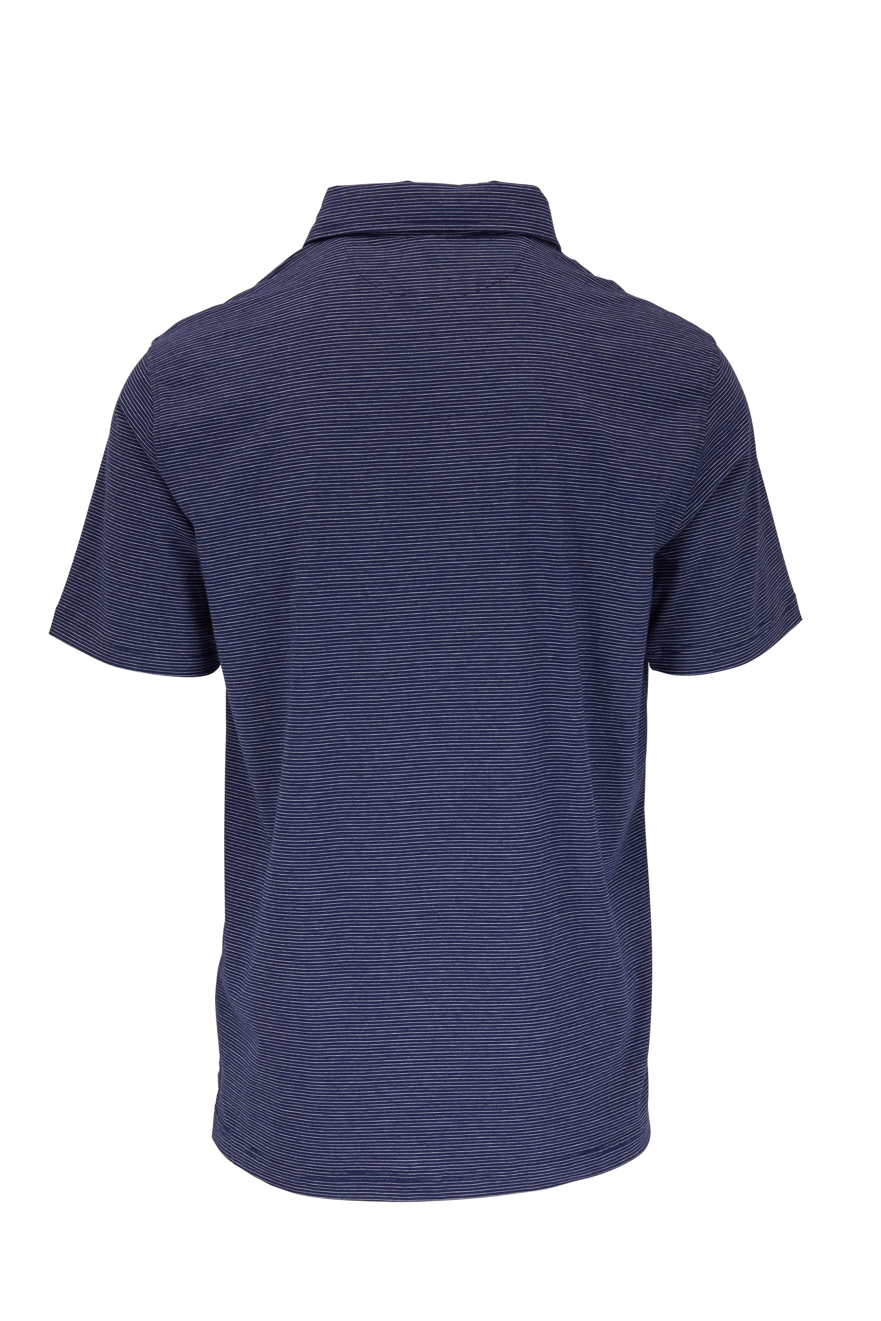Peter Millar - Newport Navy Blue Striped Polo