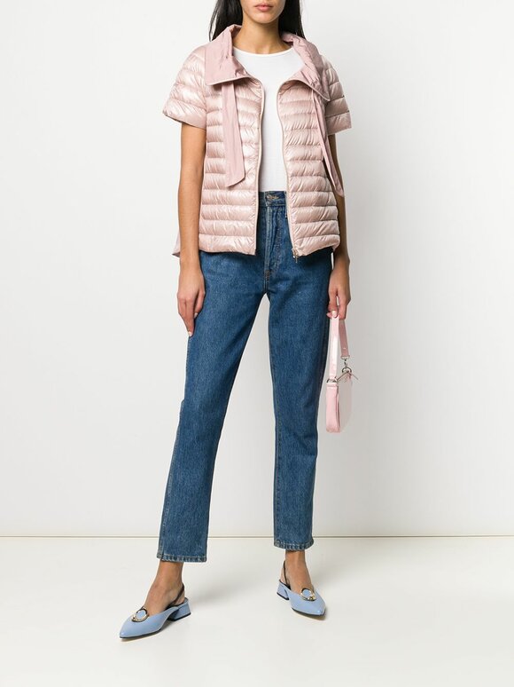 Herno - Blush Pink Contrast Back Puffer Jacket