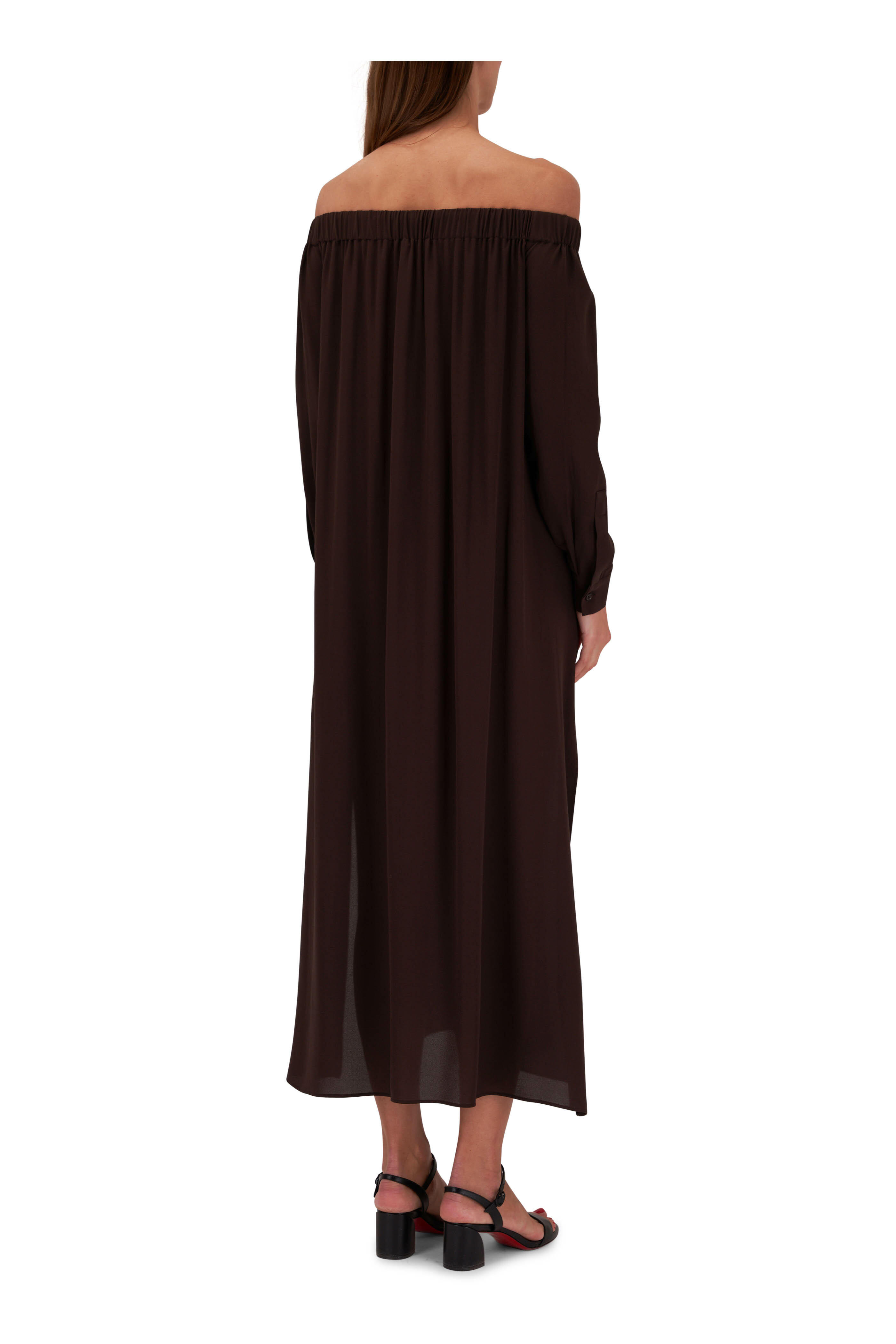 kors maxi dress Michael Kors Women's Mock Neck Sheer Maxi Dress