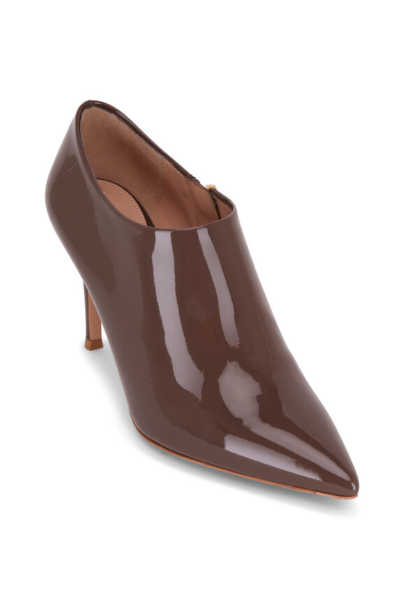 Gianvito Rossi - Umber Patent Leather Bootie