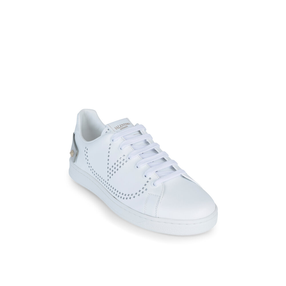 スニーカー VALENTINO GARAVANI WHITE LEATHER SNEAKERS 15357820_58557265_600.jpg