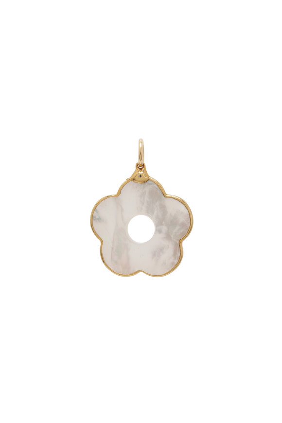 Cristina V. Mother of Pearl Pansy Charm