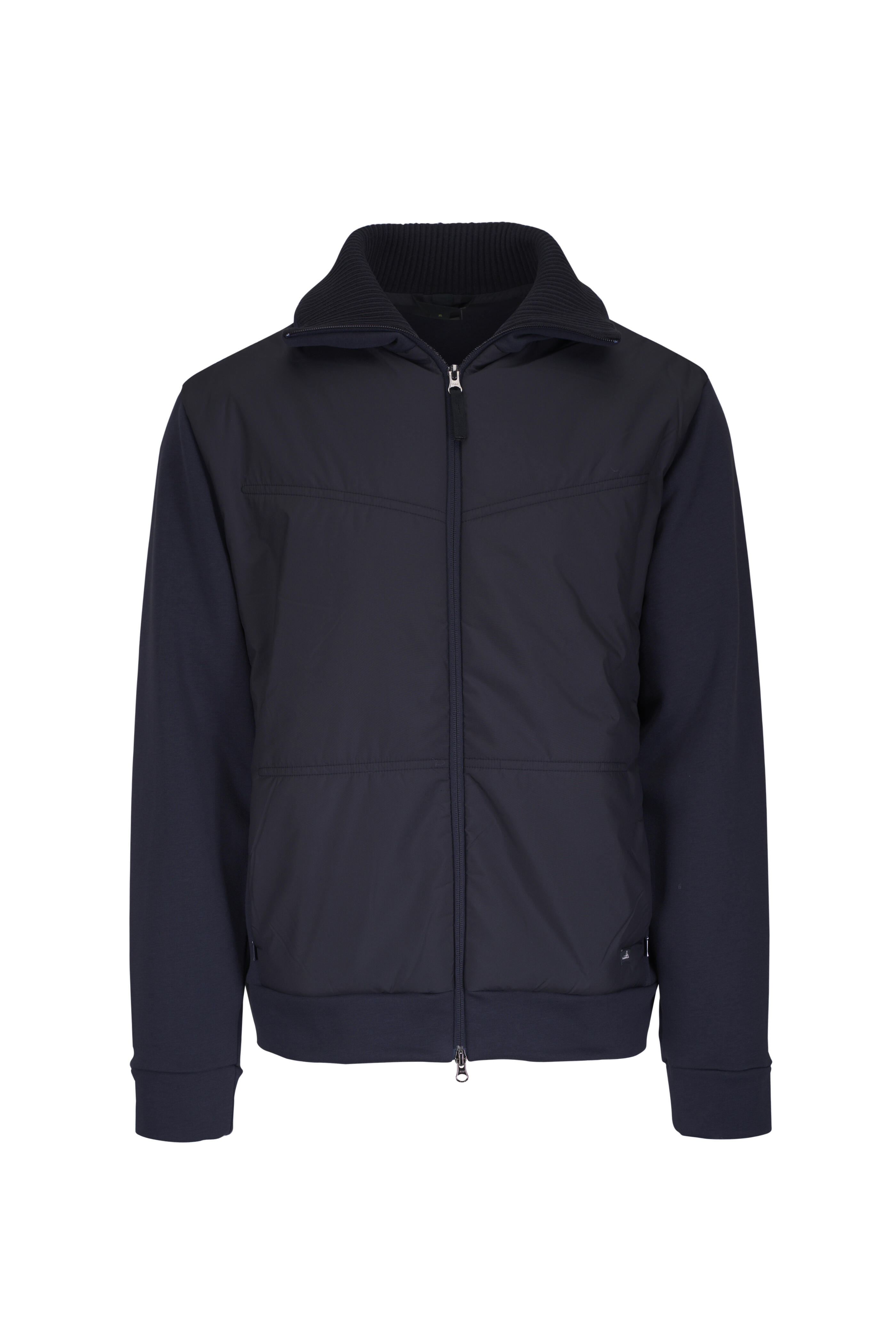 WAHTS - Baker Dark Navy Padded Hybrid Full Zip Jacket