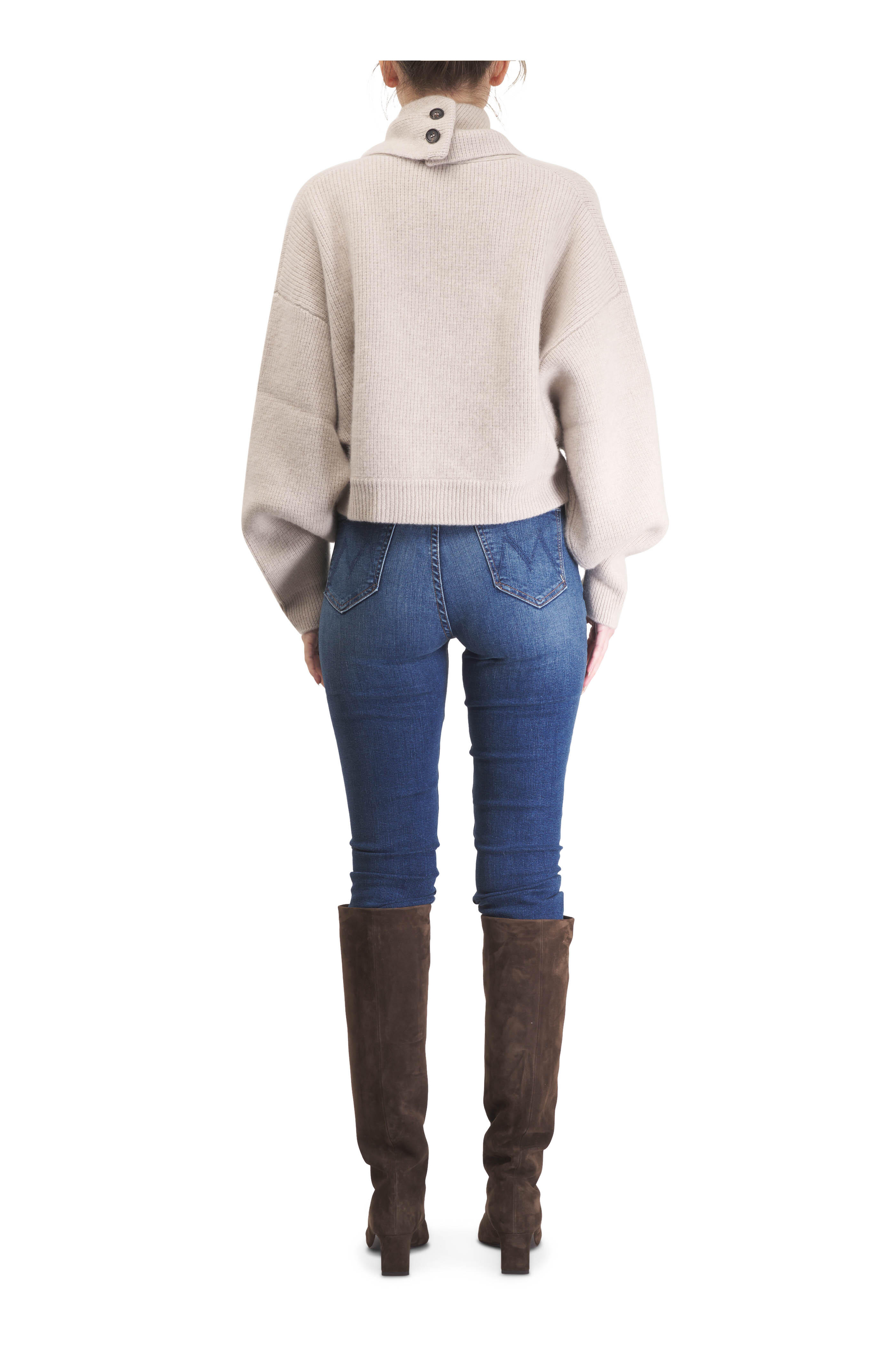 Le Kasha - Derios Light Beige Convertible Cardigan