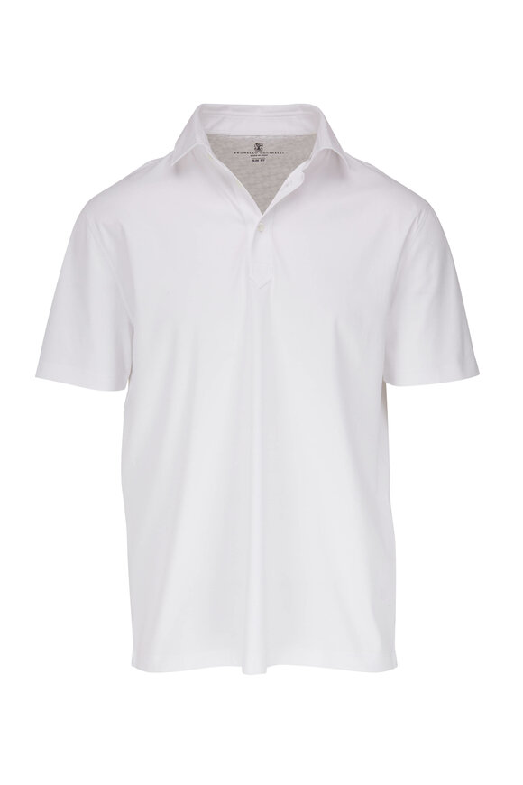 Brunello Cucinelli - White Cotton Jersey Polo