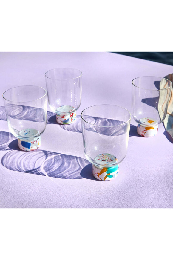 Misette Colorblock Confetti Glass Tumblers - view 3