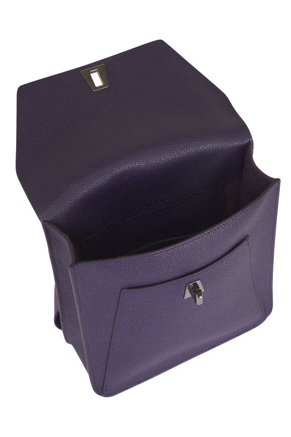Akris Small Anouk Aubergine Leather Messenger Bag - view 4