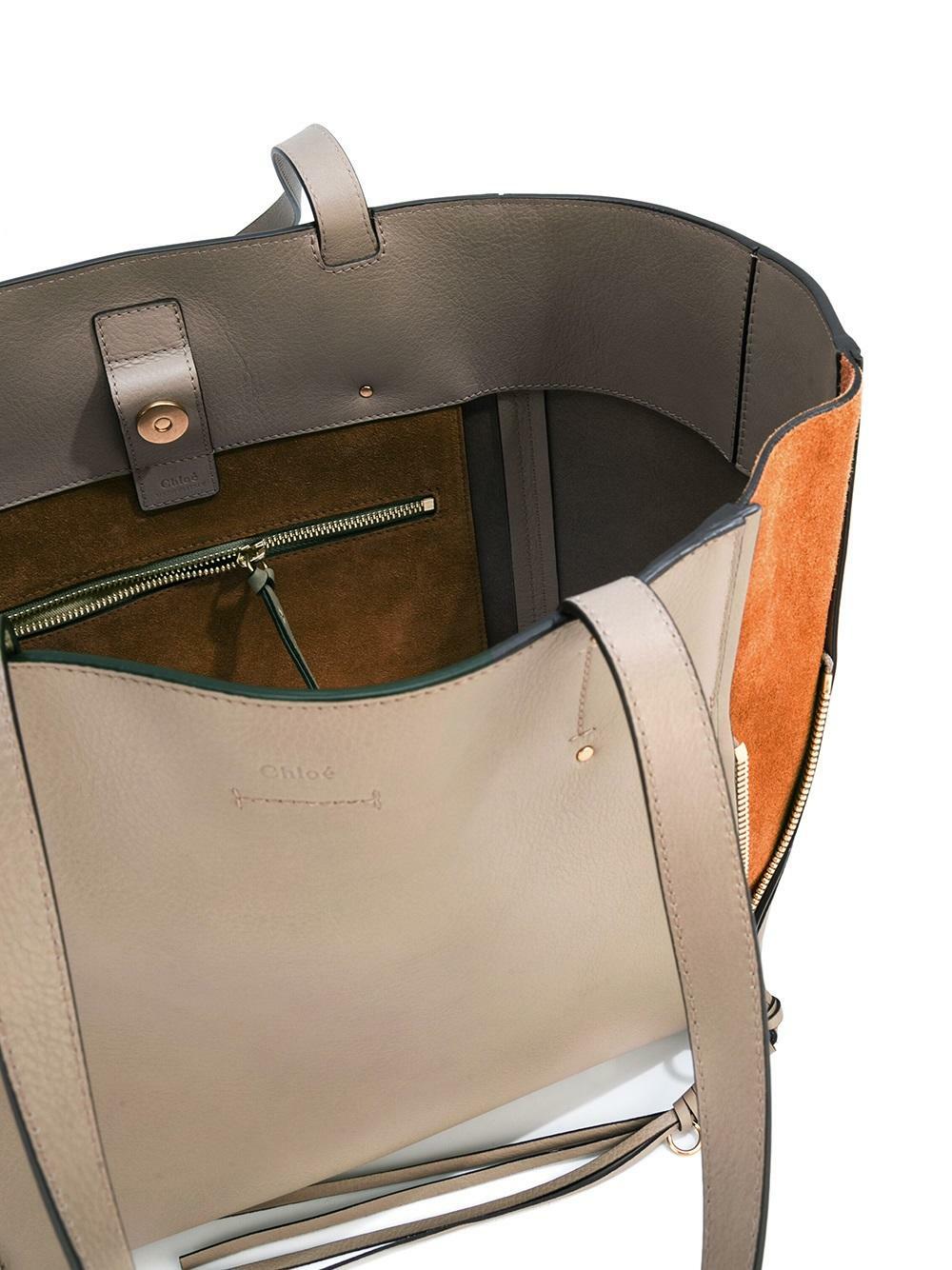 Chloé - Milo Motty Gray Calfskin Leather Medium Tote