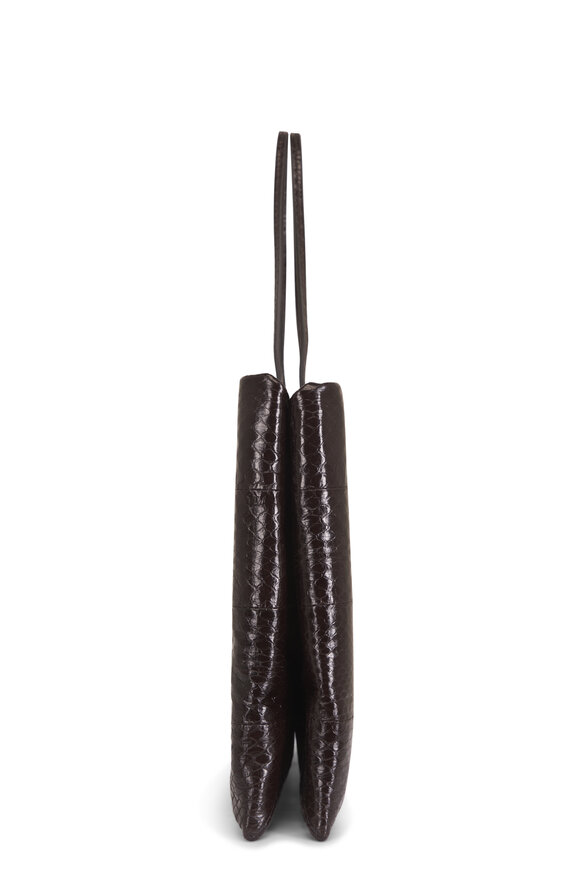 The Row Large Cecily Dark Brown Tote - view 3
