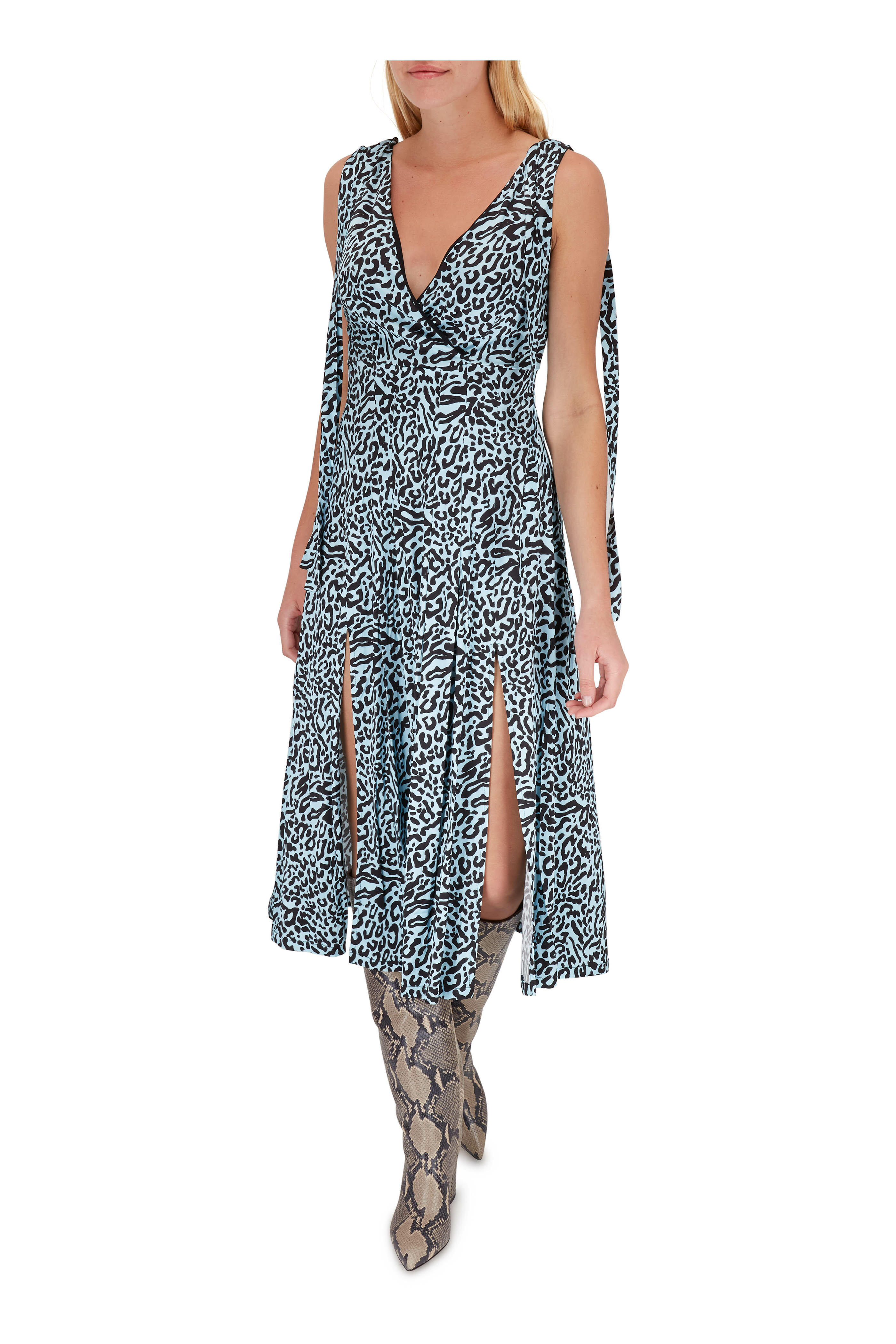 Paris Texas - New Natural Python Embossed Tall Boot, 85mm