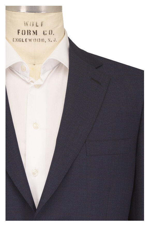 Brioni Brunico Navy Windowpane Wool Suit - view 1